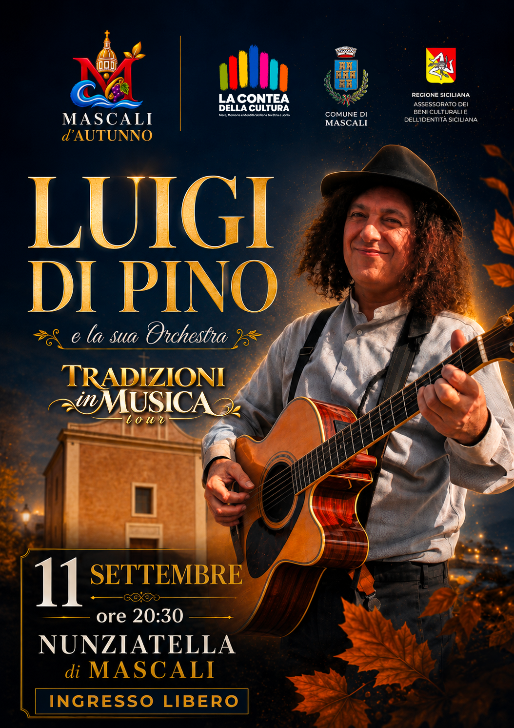 Luigi Di Pino e la sua Orchestra - Tradizioni in Musica Tour - 11 settembre 2026 Nunziatella di Mascali