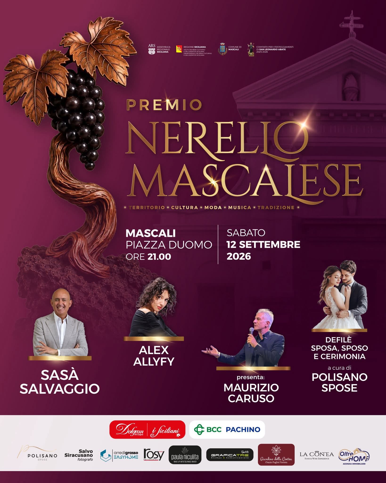 Premio Nerello Mascalese - 12 settembre 2026 Piazza Duomo Mascali